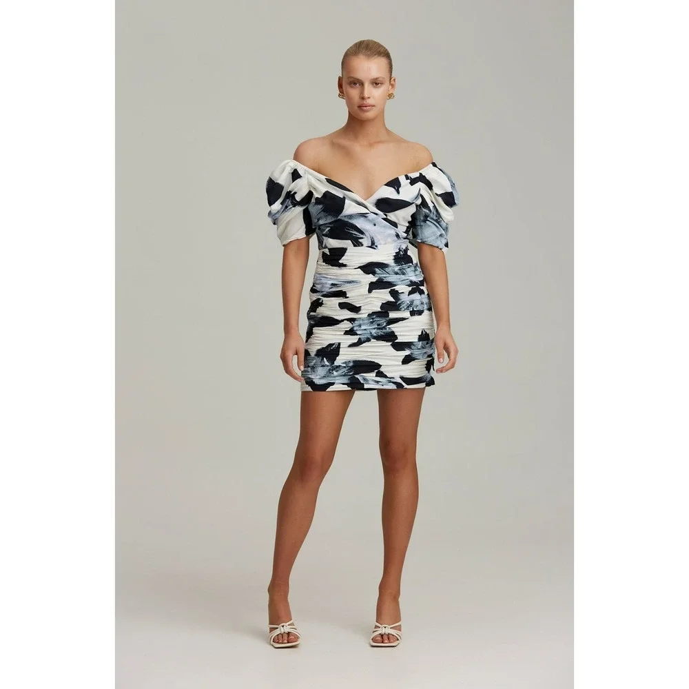 CMEO COLLECTIVE Ambient New Direction Dress in Black Botanic Women's Size Medium